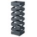 SONGMICS parapluhouder, metaal, vierkant, 4 haken, afneembare wateropvangbak, 15,5 x 15,5 x 49 cm, antraciet