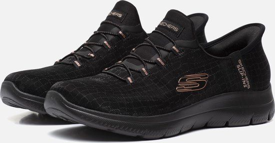 Skechers SUMMITS-CLASSY NIGHT Dames Instappers - Zwart / Rose Gold