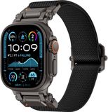 Strap-it 'Explorer' Polyester band met klemsluiting - Zwart met zwarte connectors