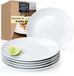 Moritz & Moritz BASIC Set de 6 assiettes à dessert - Assiettes en porcelaine blanche 20cm