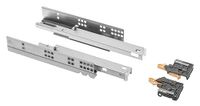 GTV - Ondervloergeleiders 1 paar ladegeleiders met softclose systeem - zelfsluitende ladegeleiders - moderne glijbaan met demping, volledige verlenging, 300 mm, belastbaar tot 35 kg