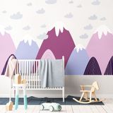 Ambiance Sticker Muursticker Kinderkamer Scandinavisch Bergdesign VILKA 90x135cm
