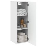 vidaXL - Wandgemonteerde Badkamerkast - Hoogglans Wit - 33 x 34,5 x 60 cm
