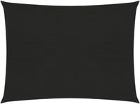 vidaXL Zonnezeil 160 g/m² 2x3 m HDPE Zwart