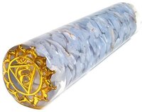 Yogi & Yogini Orgoniet Massagestaaf Vishudda - Blauw - 11 cm - 73 g