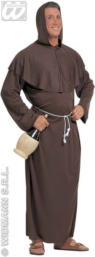 Widmann Monnik & Pater & Priester Kostuum Gezellige Pater Kostuum Man XL Carnaval kostuum Verkleedkleding