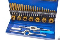 HBM 32 Delige TIN M3-12 Tap en Snijset - 32-delige set in metalen blauwe opbergkoffer
