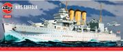 Airfix Modelbouwpakket Militaire voertuigen - 03203V HMS Suffolk WWII - Britse Zware Kruiser Plastic - 1:600 - Modelbouw