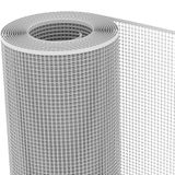 TENAX Quadra 10 zilverkleurig, 1,00 x 10 m, beschermingsnet van kunststof voor balkon, terras, poort en omheining