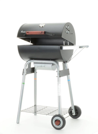 LANDMANN Black Taurus 440 Houtskoolbarbecue - Zwart - Met deksel en wielen
