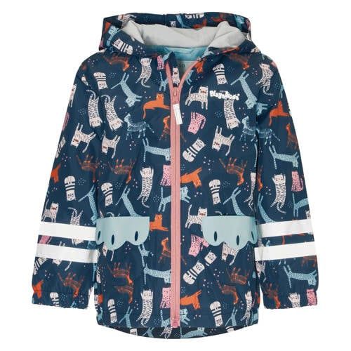 Playshoes kinderoutdoorjas met kattenprint 407414