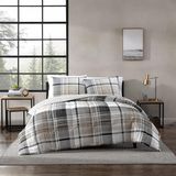 Eddie Bauer Normandy Knuffeldeken Comforter Set, Full/Queen, zwart
