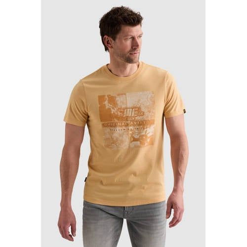 PME Legend regular T-shirt geel