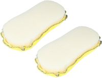 Benson Autospons 2x - jaune - microfibre/coton - 23,5 x 10,5 cm - éponge de lavage de voiture