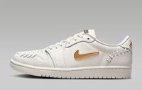 Nike Air Jordan 1 Low Dames Sneakers Wit/Goud
