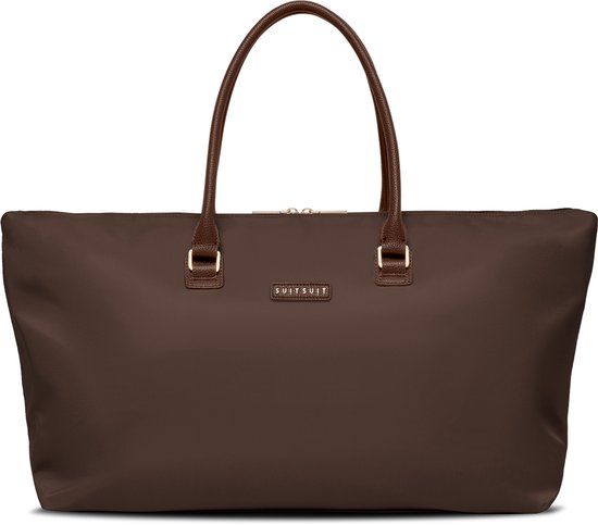 SUITSUIT Fab Seventies Weekendtas - Reistas 33x52x20 cm - Dames - Sporttas - Handbagage - Cocoa Brown