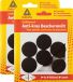 Deltafix Anti-krasvilt - 12x - noir - 33 mm - rond - auto-adhésif - feutre de protection pour meubles