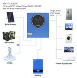 StarTech Hybride omvormer - 5 kW, 48 V, 1-fase - MPPT 100 A, 5000 W PV - 220–240 V zuivere sinusgolf - Dubbele uitgang, geschikt voor zowel netgebonden als netonafhankelijk gebruik - Ingebouwde WLAN-functionaliteit