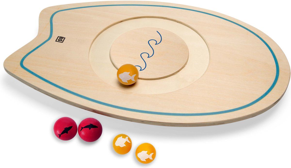 BS Toys Buitenspeelgoed Balans Surfbord - 50 cm - Hout - Naturel