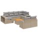 vidaXL Ensemble de jardin 11 pièces avec coussins, polyrotin, beige