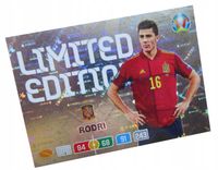 Carte de football Panini Uefa Euro 2020 Édition Limitée : Rodri, Espagne