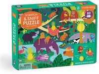 MUDPUPPY Kras En Snuffel Puzzel - Fruity Jungle - 38X28Cm - 60 Stukjes - 3 Jaar