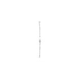 Lucardi Meisjes Armbandje met hanger met plating - Staaf - Cadeau - Echt Zilver - Zilverkleurig