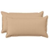 vidaXL Taie d'oreiller - 2 pièces - BOIS - Crème - 40 x 80 cm - Imitation lin