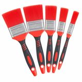 Fit For The Job Loss Free-verfkwast met zachte greep set van 5 voor een soepele afwerking zonder haarverlies met emulsie, glans, zijdeglans op muren, plafonds, houtwerk, metaal