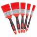 Fit For The Job Loss Free-verfkwast met zachte greep set van 5 voor een soepele afwerking zonder haarverlies met emulsie, glans, zijdeglans op muren, plafonds, houtwerk, metaal