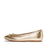Fitflop Delicato Bow Soft metallic leer ballet platte ballerina's dames