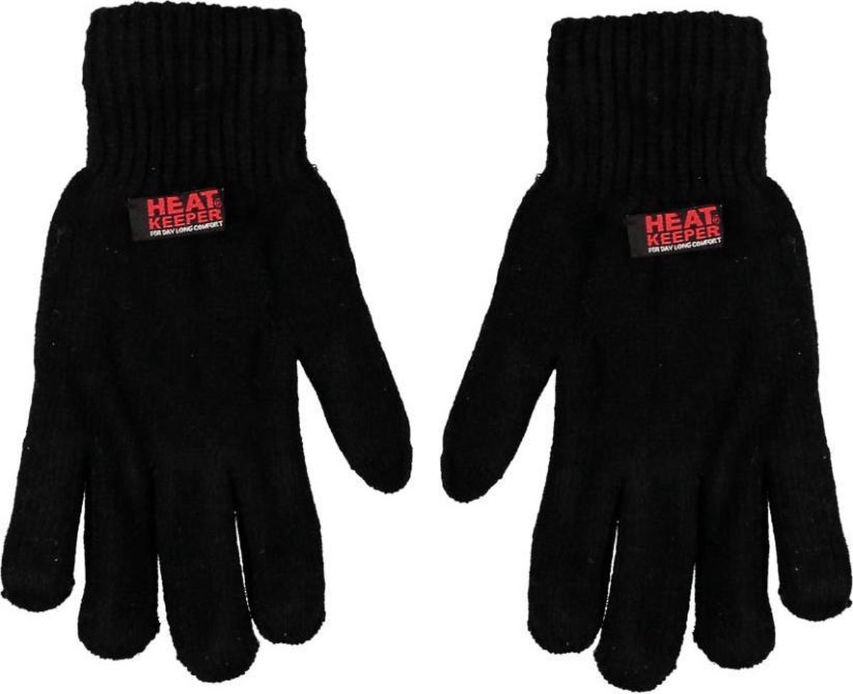 HEAT KEEPER thermohandschoenen dames acryl zwart maat one size