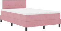 vidaXL Boxspringbed met hoofdeinde Roze 120 x 200 cm Fluweel