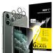 NEW'C Screen Protector voor iPhone 11 Pro Max + Camera Protector | 4 Stuks, 2x screenprotectors + 2x camera protectors, Transparant, Gehard Glas, 9H Hardheid, Krasbestendig, Zonder Bellen