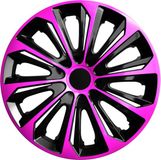 NRM STRONG DUO - Wieldoppen 14" - Set van 4 stuks / Kunststof - Roze/Zwart