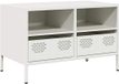 vidaXL meuble TV blanc 68x39x43,5 cm acier