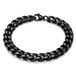 LGT JWLS Stalen heren armband Gourmet schakel Zwart 7mm-23cm