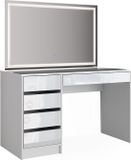 Vicco Sherry Kaptafel met licht – 120 cm met LED-verlichting Wit