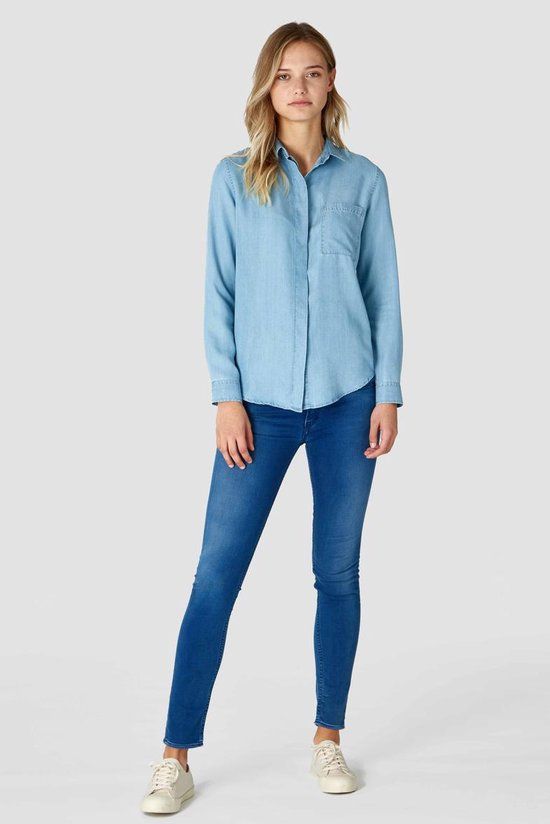 Kings of Indigo Juno Jeans - Veggie Warp Mid Stone - Dames - Maat 24W x 30L