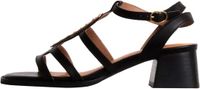 Emilie Karston Elcabache Gregory Leren sandalen met hak, model Catalina Zwart Maat 38