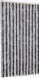 vidaXL Rideau anti-mouches 100x220 cm chenille gris et noir