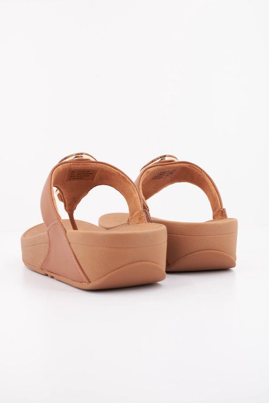 FitFlop Lulu Marbled Stone Toe-post Slippers - Dames - Camel - Maat 37