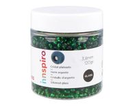 INNSPIRO Ronde glazen steen zilver groen 3,8 mm. 6/0 120 g