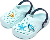 Ladeheid Clogs Enfants - Chaussures de jardin - Légères - Chaussures enfant - Filles - Garçons – Bleu clair – 28/29 - LA-CA-FlowKidsJib