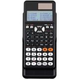 Altaudia Wetenschappelijke rekenmachine met 417 functies, beschermkap, zonnepaneel, LR44-batterij, standaardformaat, afmetingen 16,5 x 8 x 1,5 cm, lcd-display 96 x 31 pixels, licht (zwart)