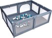 BabyGO Speelbox - Playpark - Grijs - incl. 50 ballen & transporttas