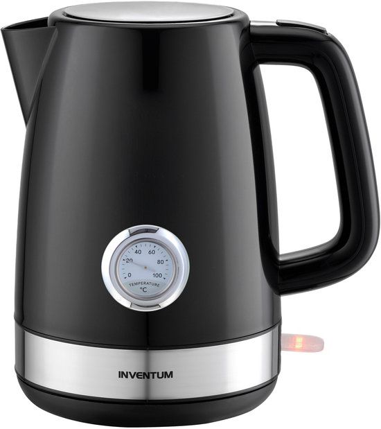 Inventum HW917B - Retro Waterkoker - 1.7 Liter - Zwart/RVS
