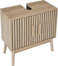The Home Deco Factory Armoire de salle de bain - meuble bas 2 portes - Brun