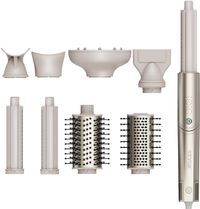 VEVOR Brosse à cheveux 8-en-1 – Fer à friser, styler, styler à air, sèche-cheveux – 1400W – Or rose – Revêtement céramique