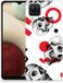 Samsung Coque arrière en silicone Samsung Galaxy A12 Skull Rouge